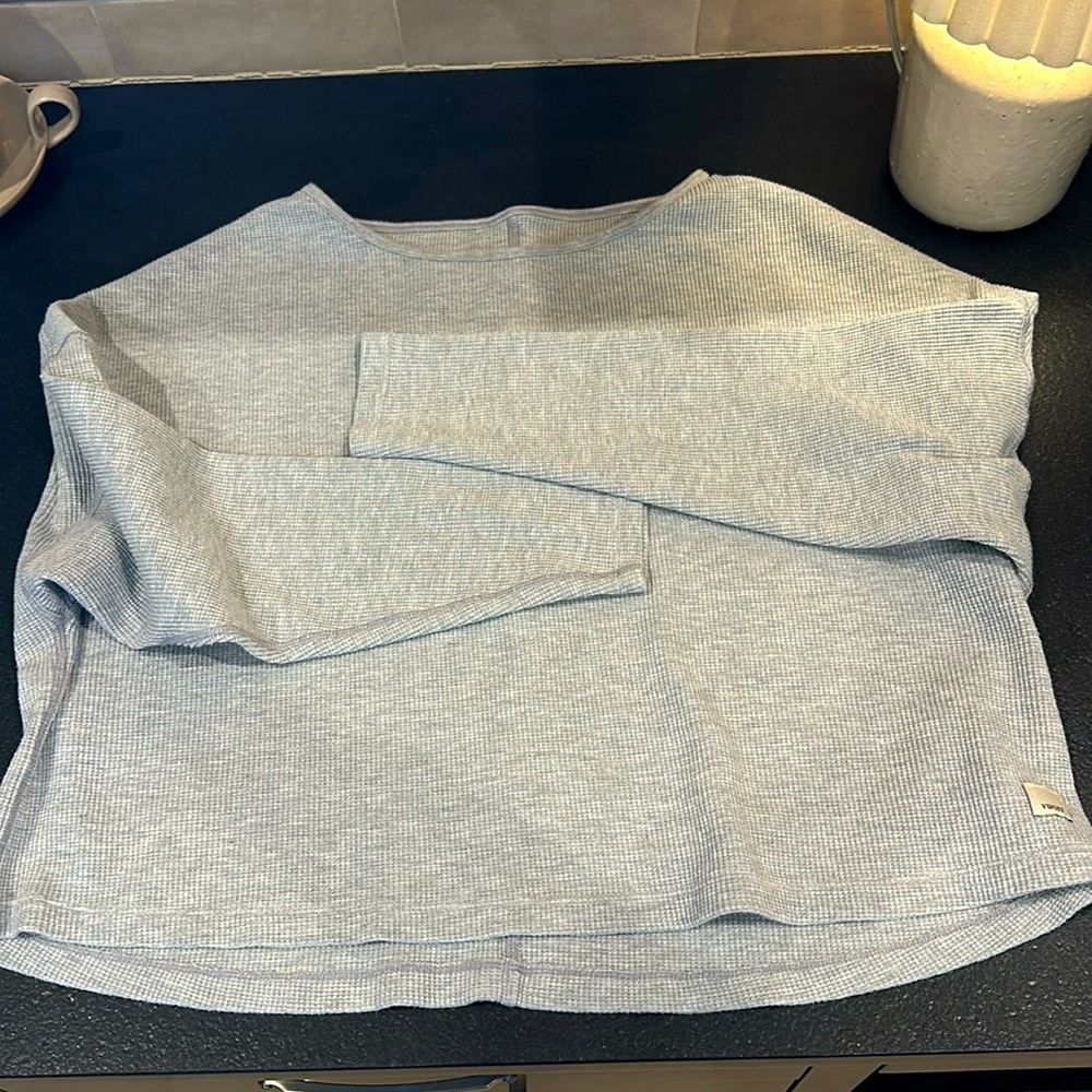 Waffle crop long sleeve